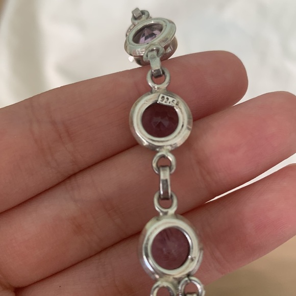 Large Amethyst Stone Bracelet - Picture 7 of 7